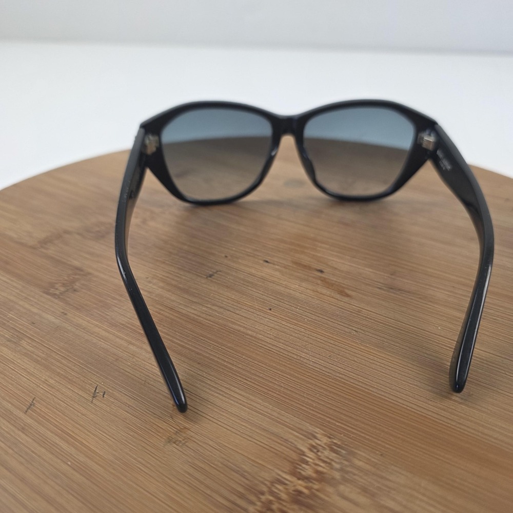 Saint Laurent SL M48/F Sunglasses Womens 57-15 Black Gray Cat Eye Gradient Italy - Picture 5 of 16